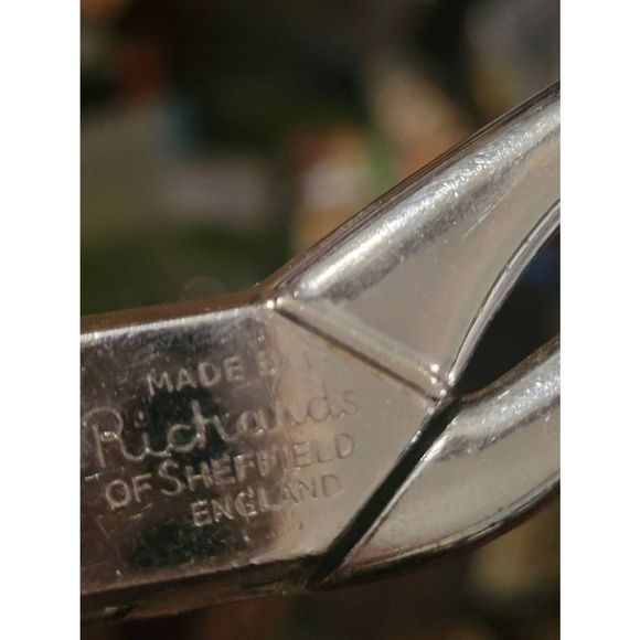 Vintage Richards Of Sheffield England Sewing Scissors Shears Speedway Chrome  6" - Picture 2 of 10